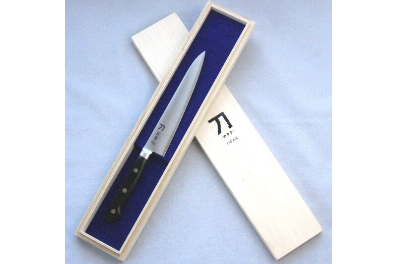 ナガオ 刀 カナタ 包丁 霹靂 21cm 青紙二号鋼 日本製 牛刀 Amazon｜ナガオ 刀-カタナ- 包丁 霹靂 刃渡り21cm 青紙二号鋼 桐箱無し